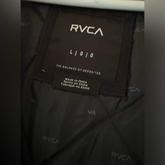 RVCA Black Jacket Size Men’s Large - Picture 4 of 9